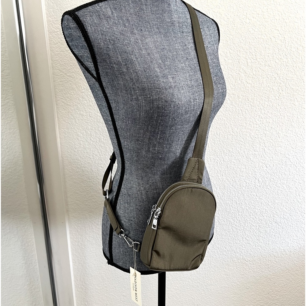NWT Madison West Olive Green Crossbody Bag
